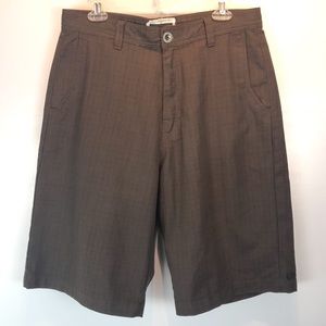 Billabong brown plaid long short sz 32